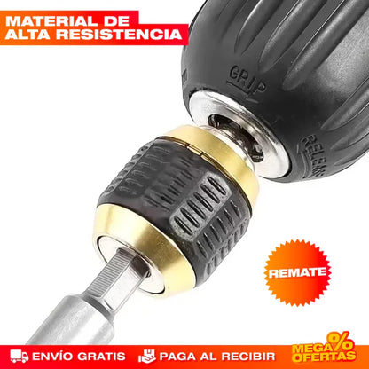 ACOPLE ADAPTADOR HEXAGONAL CON CAMBIO RÁPIDO PARA BROCAS⚙