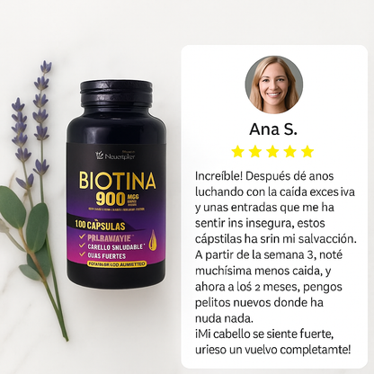 Rellena tus entradas y recupera tu confianza con las cápsulas BIOTINA.